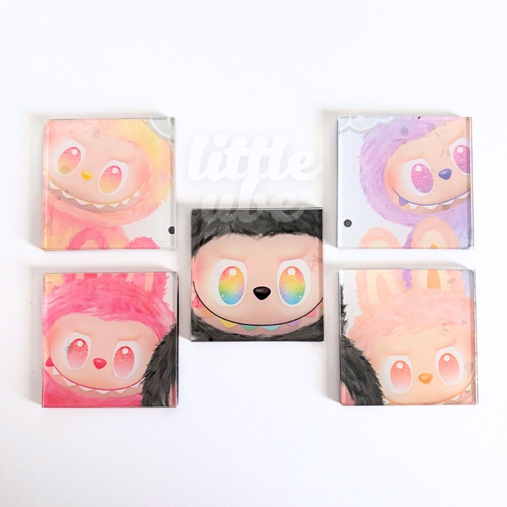 [SET OF 5] Upcycled Labubu Fridge Magnets | Handmade